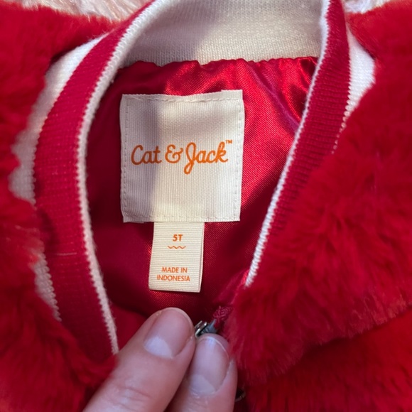 Cat & Jack Pink & Red Zip Jacket - Picture 3 of 4